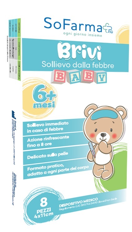 BRIVI' SOLLIEVO DALLA FEBBRE 4X11 CM 8 PEZZI SOFARMAPIU' - Speedyfarma.it