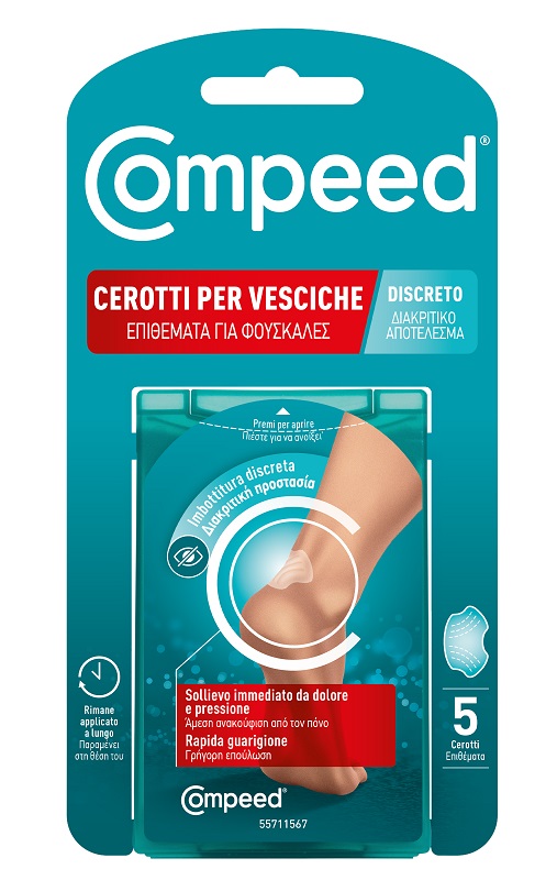 CEROTTO COMPEED VESCICHE DISCRETO 5 PEZZI - Speedyfarma.it