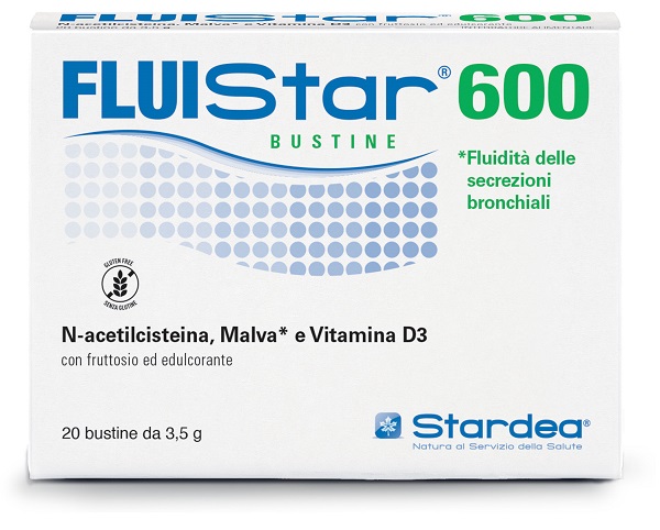 FLUISTAR 600 20 BUSTINE DA 3,5 G CON FRUTTOSIO ED EDULCORANTE SENZA GLUTINE - Speedyfarma.it