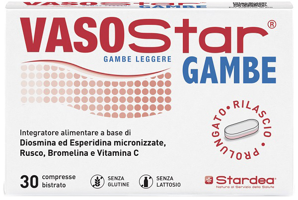 VASOSTAR GAMBE 30 COMPRESSE BISTRATO SENZA GLUTINE SENZA LATTOSIO - Speedyfarma.it
