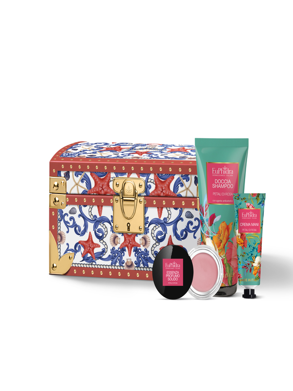 EUPHIDRA CARTOLINA DAL MARE COFANETTO PETALI DI ROSA DOCCIA SHAMPOO 200 ML + CREMA MANI 50 ML + ESSENZA PROFUMO SOLIDO 15 G - Speedyfarma.it